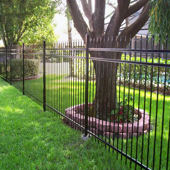 backyard high quality garden used galvanized steel fence cheap wrought iron fence panels for sale