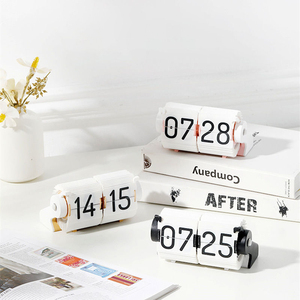 Tisch Flip Clock Schreibtisch Seite Turning Desk Clock Reloj Senior Auto Flip Wecker mit Timer - Product Image 2