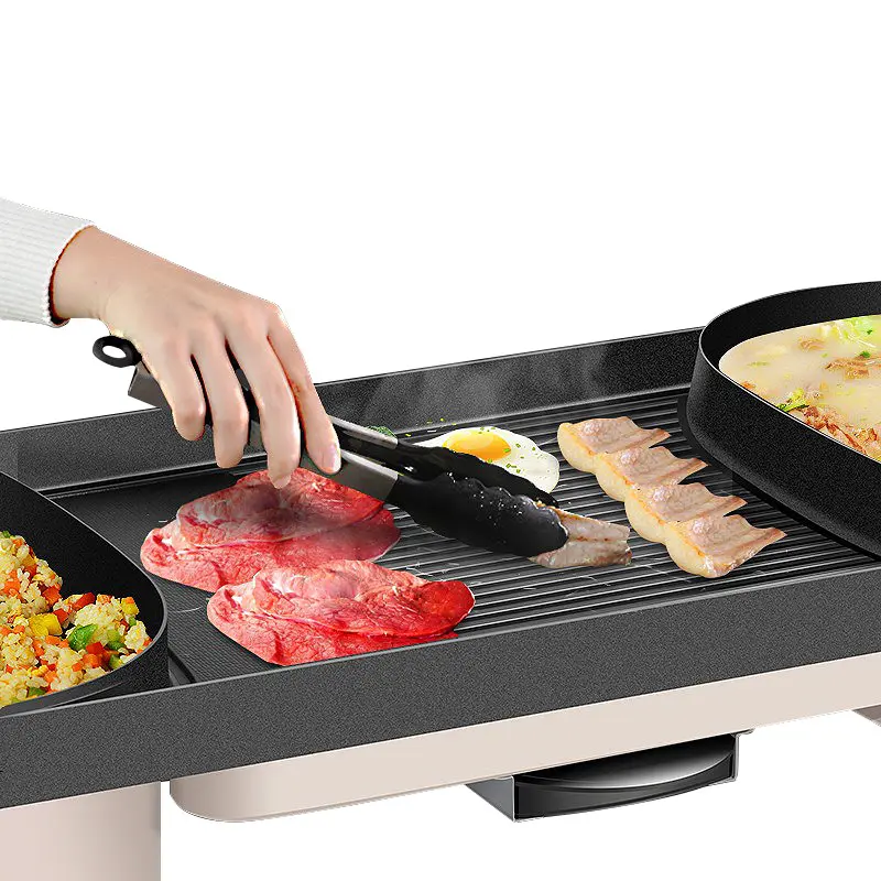 Năm cấp kiểm soát nhiệt độ không dính điện nướng BBQ cho không khói sưởi ấm nhanh chóng