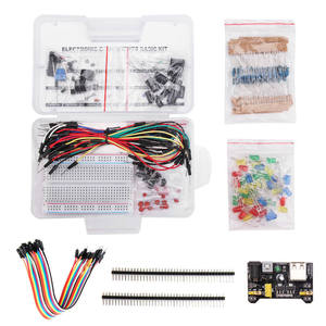 <strong>Basic</strong> Electronics Component Kit With Breadboard Cable Resistor Capacitor Led Potentiometer Modules For Diy Arduino Kit