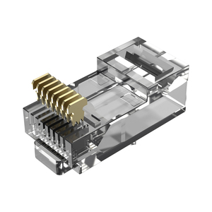Prezzo di fabbrica RJ45 CAT6 spina di cristallo CAT6 Gigabit UTP anche se foro 8 p8c singola fila cavo di rete connettore - Product Image 2
