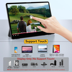 Monitor extensor de pantalla táctil portátil 15,6 "FHD 16:9 HDMI y tipo C W/Sound - Expand Laptop Display - Product Image 2