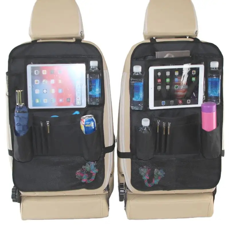 Organizer per sedile posteriore dell'auto impermeabile e durevole Organizer per seggiolino auto tappetini Muti-Pocket Back Seat Storage Bag