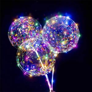 20 inç dekorasyon led bobo balonlar çocuk oyuncak elektronik led balon parlayan sokak balonlar - Product Image 3