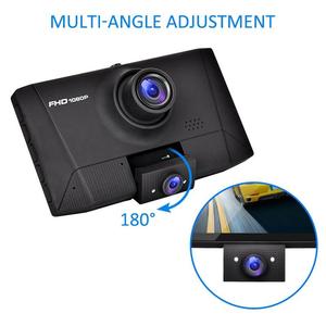 Car Black Box DVR Camera 3 Lens in 1 Dash Cam 4-Inch IPS Screen Full HD 1080P Video Recorder + Rear View Parking <strong>Reverse</strong> Dashcam - Product Image 6