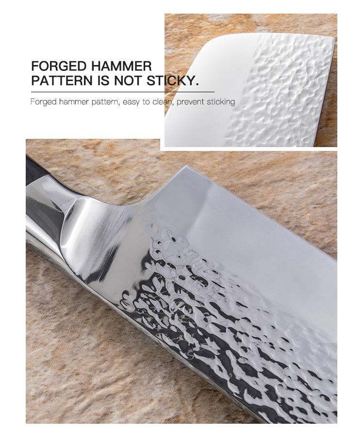 Wholesale Stainless Steel Kitchen Nakiri Knife Non-slip Pakka Wood Bamboo Joint Handle 2pcs Kitchen Knife Set