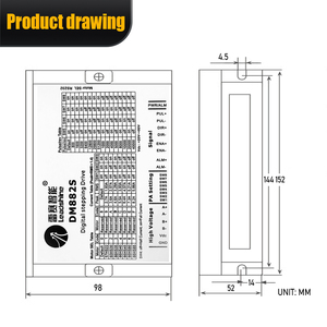 Hochwertiger digitaler 2-Phasen-Schrittmotortreiber DMA882S Eingangs spannung VAC20-80V Schrittmotor treiber für Graveur-Controller - Product Image 5
