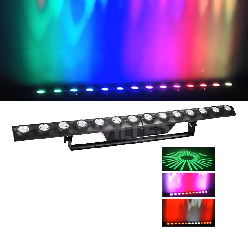 Iradeli 14X 3w sıcak beyaz 80W RGB matris ışın olay ışık DMX LED duvar yıkayıcı disko gece kulübü ışıkları sahne Bar ışıkları