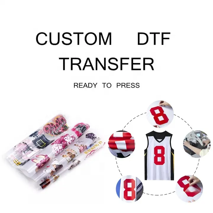 Groothandel Op Maat Typische Merk Logo Dtf Bende Blad Overdracht Klaar Om Op Overdracht Dtf Print Voor T-Shirt Warmteoverdracht Stickers