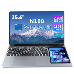 Hot Style Intel N100 Touch Student Teclado retroiluminado 15,6 + 7 pulgadas Pantalla dual Computadora portátil - Product Image 1