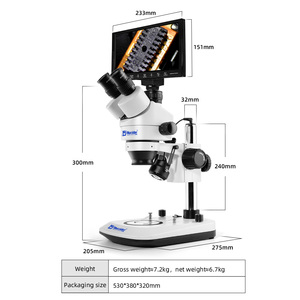 Kiểm tra MSD202-B8-9C kính hiển vi Stereo cho sửa chữa điện tử Hàn PCB xem độ phóng đại cao Khoảng cách làm việc dài - Product Image 2