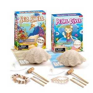 Sea Creatures Dig Kit Sea Shell toy貝殻を掘り、ブレスレットを作成する - Product Image 1