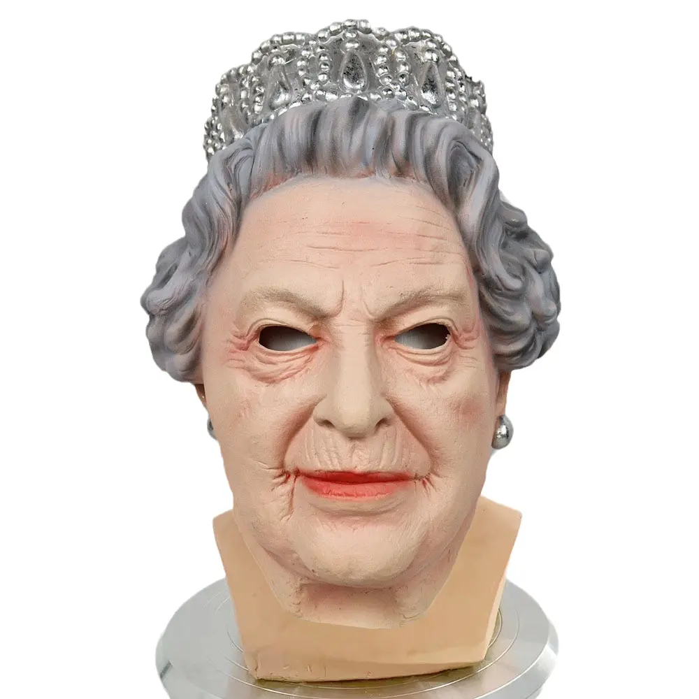 Queen Elizabeth Mask Cosplay Party Máscara de látex para adultos Prop - Buy Funny Halloween Latex ,Cosplay Party Mask