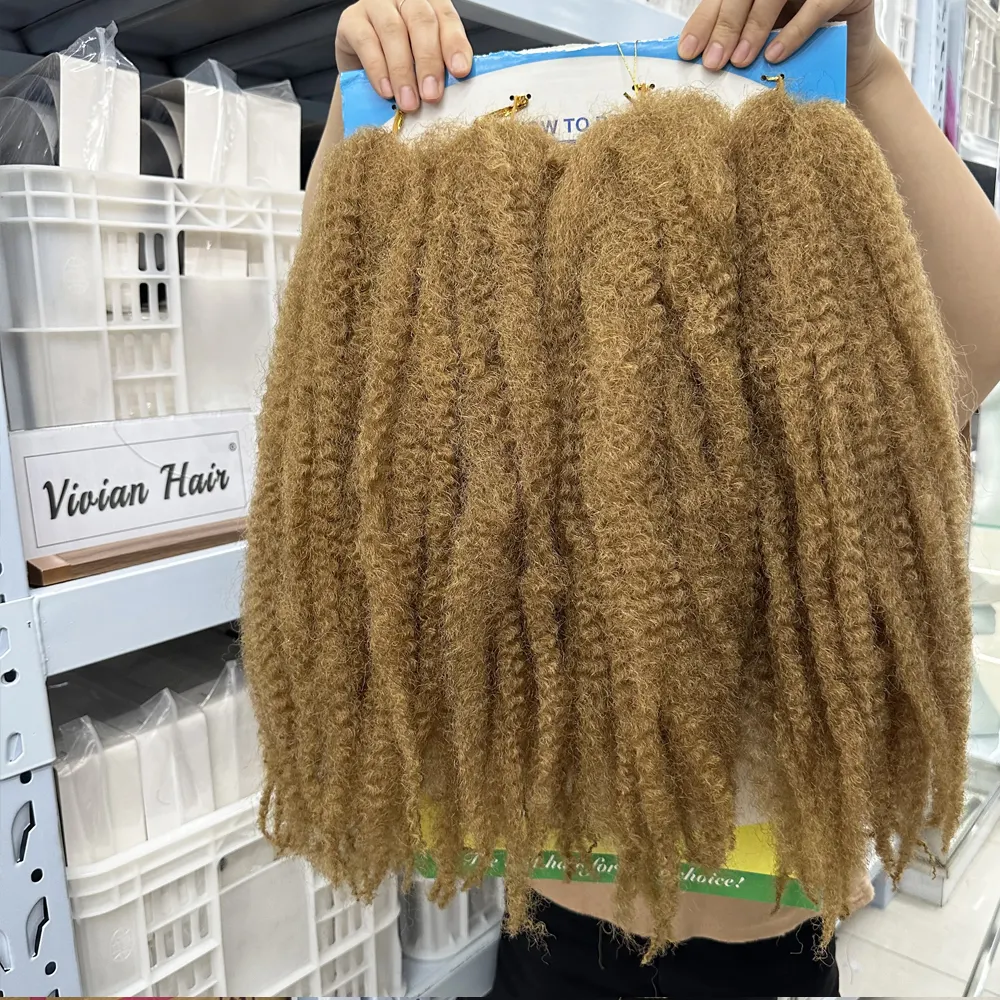 Vivian Cabelo 4X MHALI BRAID 180G 18 "56 Vertentes jamaicano marley cabelo afro kinky marley torção trança cabelo pré separados