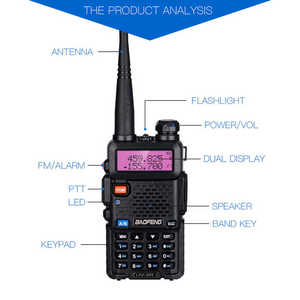<strong>Baofeng</strong> <strong>UV</strong>-<strong>5R</strong> USB Dual Band Walkie Talkie 5W UHF/VHF Ham Radio FM Transceiver with Long Ran 5W UHF/VHF Dual Band Walkie Talkie - Product Image 6