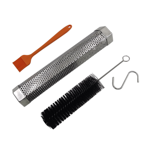 6 12 18 Zoll perforierter Metallrohr zylinder Sechs kant BBQ Pellet Raucher rohr Perforierter Edelstahl BBQ Cold Smoker Generator