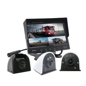 Monitor Digital de 7 pulgadas Entrada de 2-4 vías con soporte de pantalla TFT Cámara frontal y inversa para autobús Camión RV Remolque Van - Product Image 4