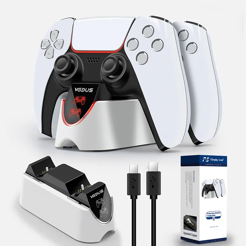 Doppia Dock di ricarica per Playstation 5 Slim PS5 Controller Charger Station tipo C doppio accessori di ricarica rapida per PS5 Control