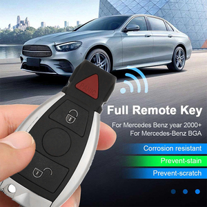 กุญแจรีโมทอัจฉริยะพับเก็บได้สำหรับ Mercedes Benz 2ปุ่มกุญแจรถด้วยชิป BGA IYZDC07ตัดใบมีด CCID