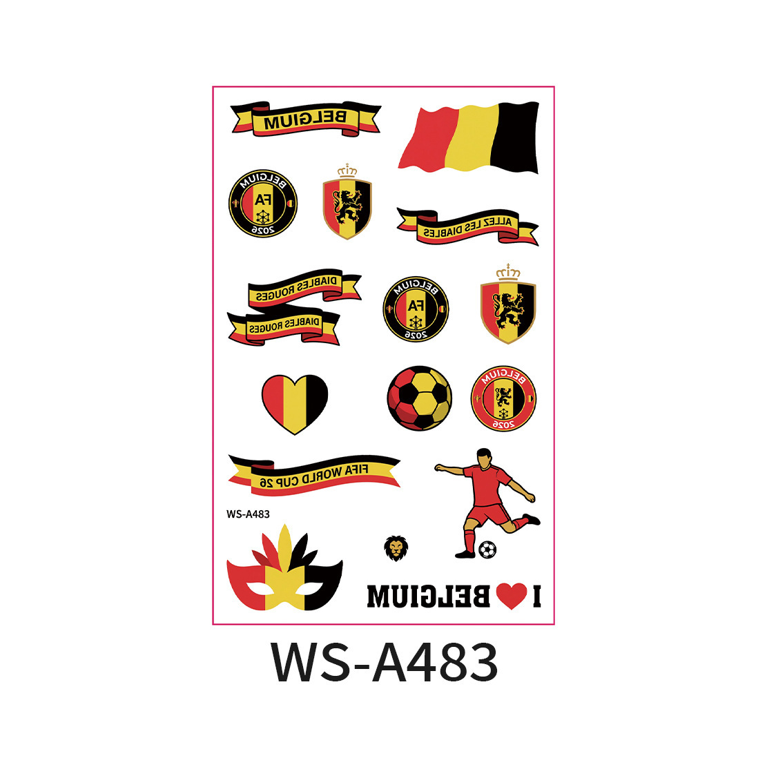 Bandiera belga ws-a483-12076mm