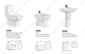Kuveyt sıcak satış seramik tuvalet banyo tek parça tuvalet setleri havzası bide sıhhi tesisat paketi - Product Image 5