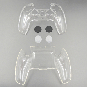 4 Thumb Grip Cap 5 in 1 Hard Transparent Carring <strong>Shell</strong> Clear Cover Skin <strong>Case</strong> for Sony PS5 Play Station 5 PS 5 <strong>Controller</strong> Gamepad - Product Image 4