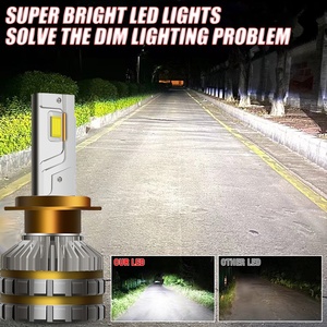 Yhkoms N13 <span class=keywords><strong>LED</strong></span> Đèn Pha 6000K 14000lm H4 H7 Hb3 Hb4 9012 H1 Sương Mù Ánh Sáng Bóng Đèn 18V Xe Đầu Đèn Canbus Ba Ống Đồng Làm Mát - Product Image 6