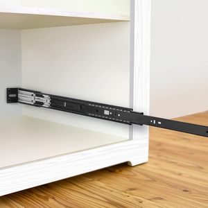 Soft-Close Schubladenauszüge aus Metall, Ersatzteil, Vollauszug mit Kugellager, Seitenmontage, Schubladenpuffer - Product Image 3