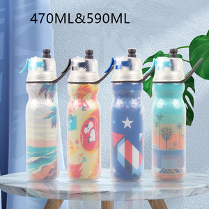 O2cool Hawaii Thiết Kế Sáng Tạo Phun Uống Chai Nước Đôi Tường Cách Nhiệt Lạnh 590Ml 470Ml Sinh Viên Trường Nước Chai - Product Image 3
