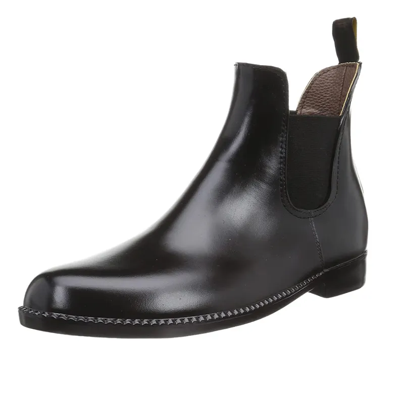 Gran oferta 2024, botas de goma de PVC negras clásicas de diseñador personalizadas, botas de agua para lluvia para hombre, botas Chelsea Jodhpur al tobillo a precio barato