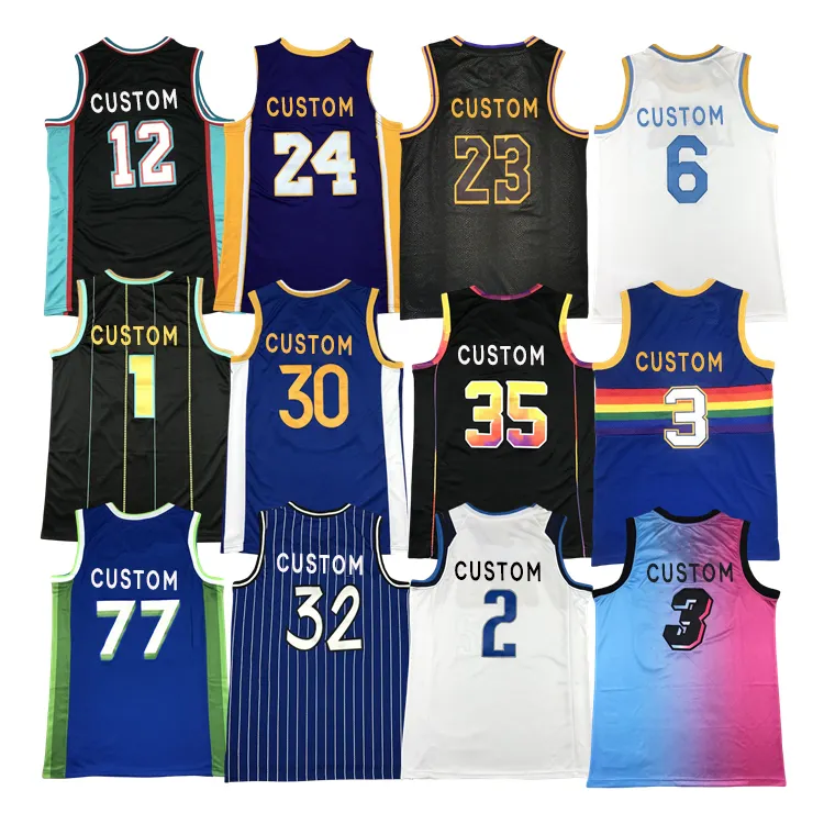 Camisa de basquete americana com logotipo de todas as 30 seleções da NBA, uniforme de basquete bordado personalizado, alta qualidade, 2024