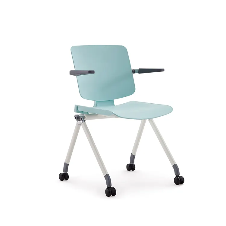 Sedie da scrivania in plastica moderne impilabili in metallo sala da allenamento sedie da scuola per ufficio per studenti con tavoletta da scrittura