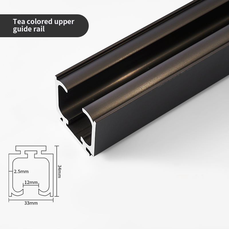 Rail de guidage supérieur couleur thé, prix au mètre.