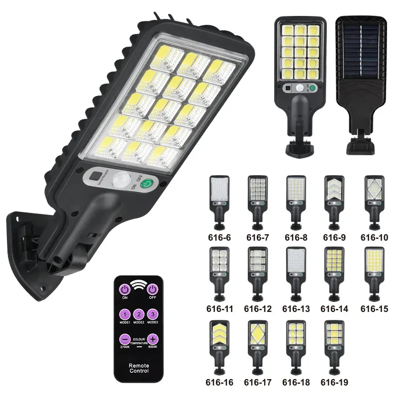 Luce solare a Led per esterni IP65 con luce di movimento a sensore solare con luce esterna a parete a Led con telecomando