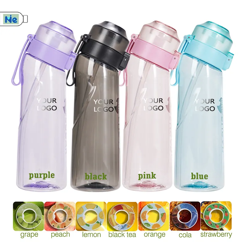 Outdoor Sports Air Water Bottle With 7 Flavor Pods Set 25oz Water Up Bottles With Straw 0 Sugar Fruit Fragrance Cup Leakproof