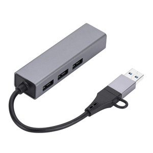 4 <strong>in</strong> 1 Hub Dual Head Usb Usb-c to Usb3.0 Hub with Rj45 1000m <strong>Network</strong> Port for <strong>Computers</strong> and Mobile Phone - Product Image 5