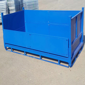 Contenedores de almacenamiento robustos de acero plegable azul de alta resistencia para la fabricación y almacenamiento de piezas automotrices organizadas - Product Image 5