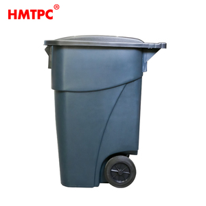Fábrica al por mayor 200L HDPE Street contenedor de basura 53 galones cubos de basura al aire libre con tapa para la gestión de basura - Product Image 5