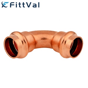 Konektor tekan siku 90 derajat sanitasi pabrik fitting tembaga Propress untuk pipa Pipa pipa - Product Image 3