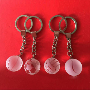 Thủy tinh pha lê thể thao bóng chày bóng rổ bóng chuyền bóng đá bóng Keyring MH-YS0432 - Product Image 1