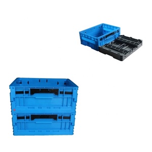 Caja grande de malla para agricultura de frutas y verduras, asas de plástico plegables duraderas, caja sólida ventilada de grado alimenticio para almacenamiento - Product Image 5
