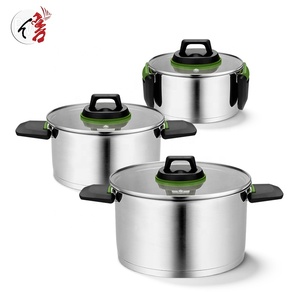 Bộ nồi chảo inox cao cấp dùng được với bếp từ, có tay cầm gấp bằng Bakelite - Product Image 2