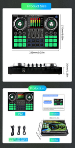 Mezclador usb profesional de tarjetas de sonido de transmisión en vivo de audio de estudio para computadora/teléfono