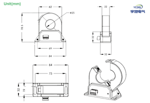 Sala DC 20-1000mA corrente di isolamento del trasmettitore di corrente di dispersione sensori di corrente continua trasduttore - Product Image 5