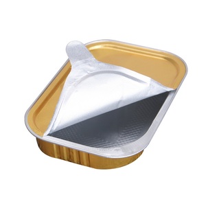 Factory Direct Gold rechteckiger Aluminium folien behälter mit verschiedenen Spezifikationen und Deckel - Product Image 3