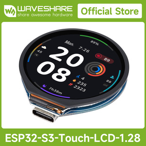 ESP32-S3-Touch-LCD-1.28 scheda di sviluppo Waveshare 1.28 pollici rotondo Touch LCD Display accelerometro giroscopio sensore per Arduino