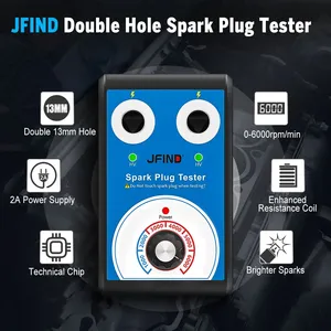 <strong>Spark</strong> Plug <strong>Tester</strong> Double Hole Diagnostic Tool Car 12V <strong>Spark</strong> <strong>Tester</strong> 0-6000rpm Auto Engine Ignition Detector Tools - Product Image 3
