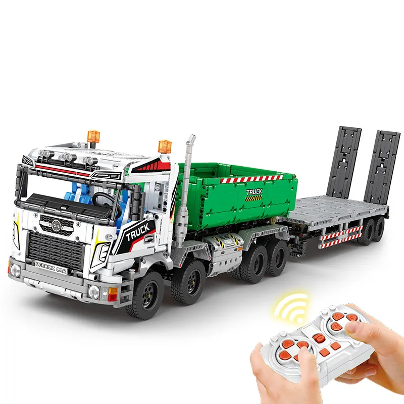 Reobrix 22021 4 in 1 Remote Control Hook Crane RC Truck MOC 2950pcs Building Block for Kids Christmas Gift