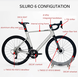 Java Siluro6 Top 24 velocità Java forcella in fibra di carbonio da strada manubrio 700c bici da corsa ciclismo su strada