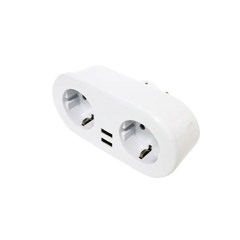 EU-Standard 2 in 1 Energie überwachungs stecker Tuya APP Control Wifi Blue Tooth Smart Dual-Buchse mit 2 USB